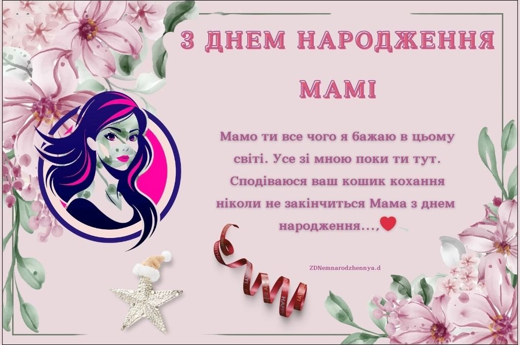 привітання з днем народження мамі