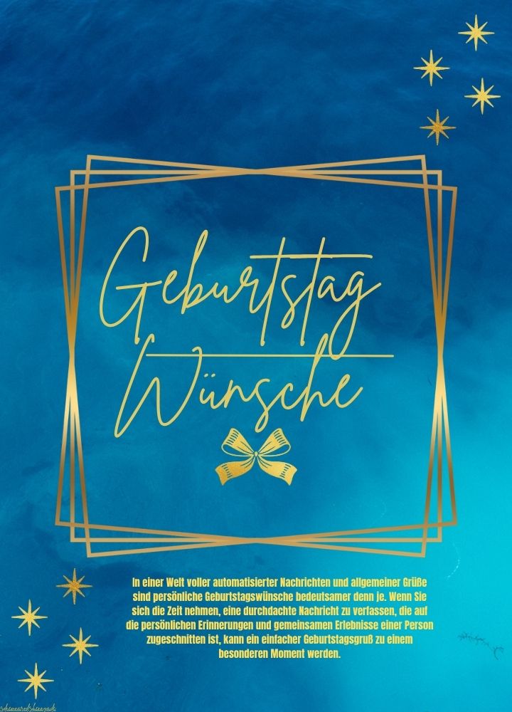 Persönliche Glückwünsche zum Geburtstag
