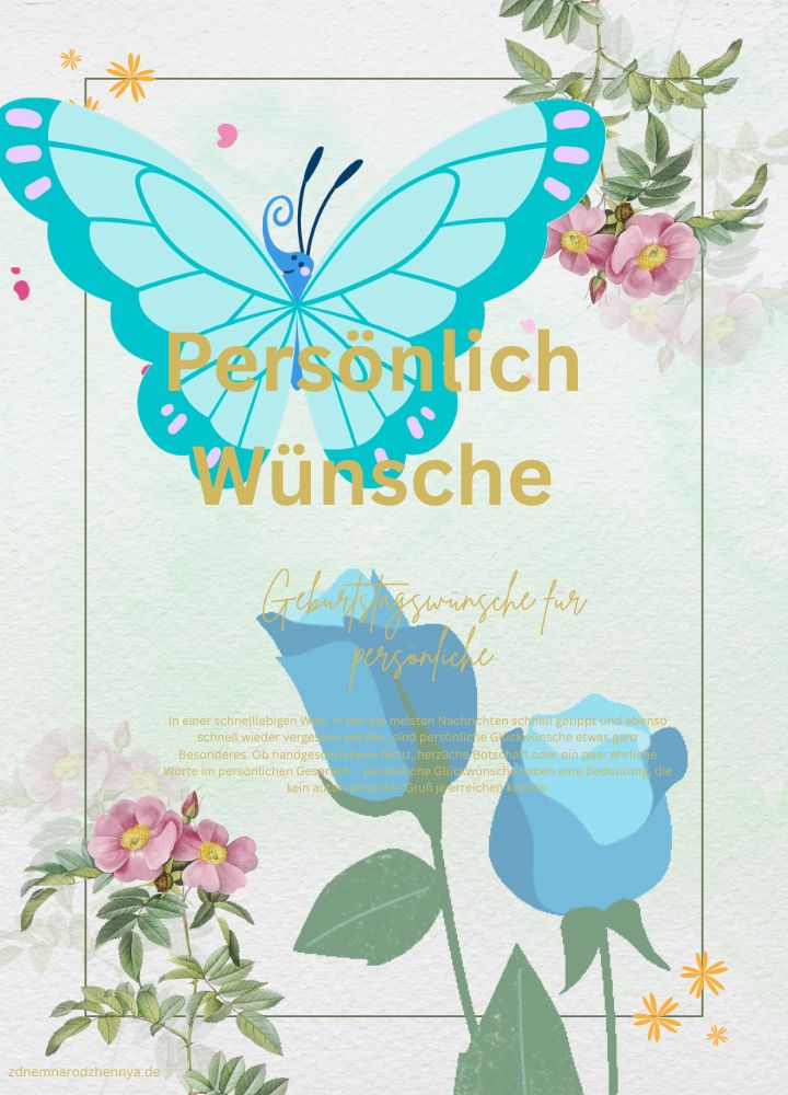 Persönliche Glückwünsche zum Geburtstag